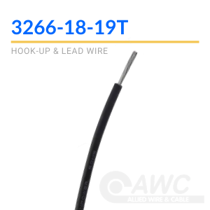 18 AWG, Hook-Up Wire 19 Strand, XLPE, UL 3266, 125C, 300V, Tinned Copper,  White Everything Temperature!